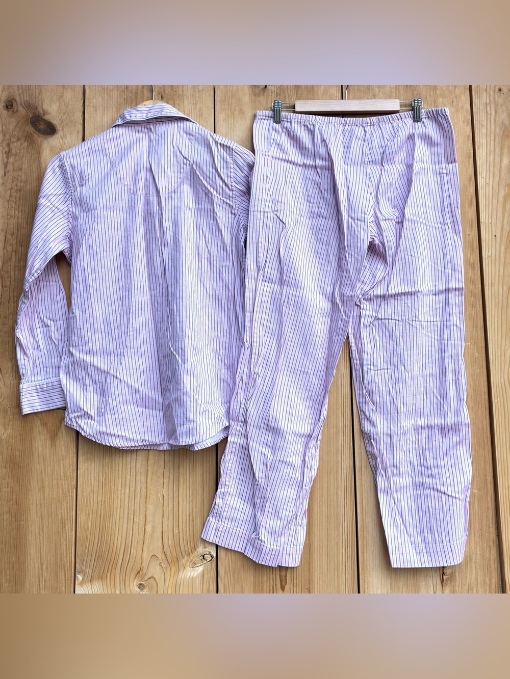 Lauren Ralph Lauren Pink Striped Pajama Set Sz Medium - Picture 4 of 4